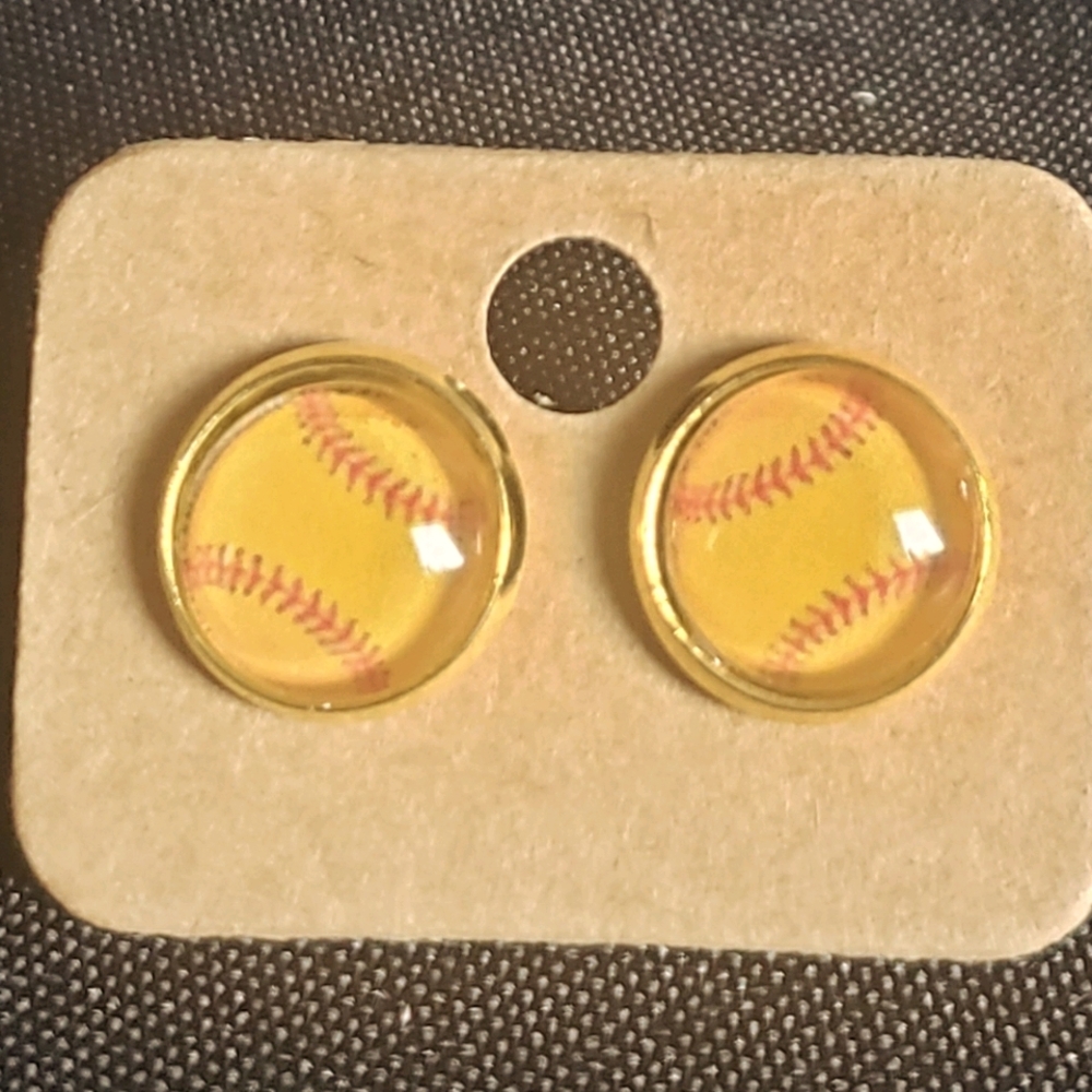 12mm dangle stud- softball
